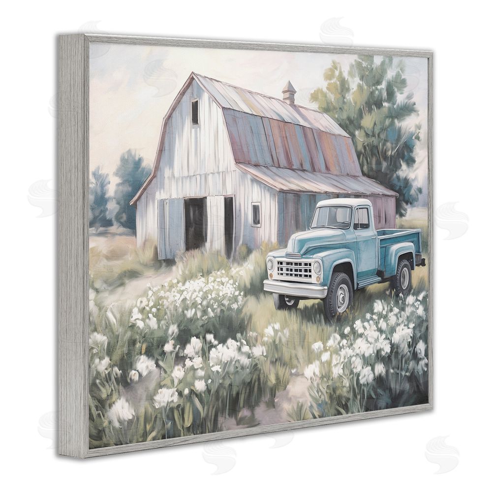 Kim Allen Pastoral Farm Dreams Gray Framed Giclee Wall Art Print