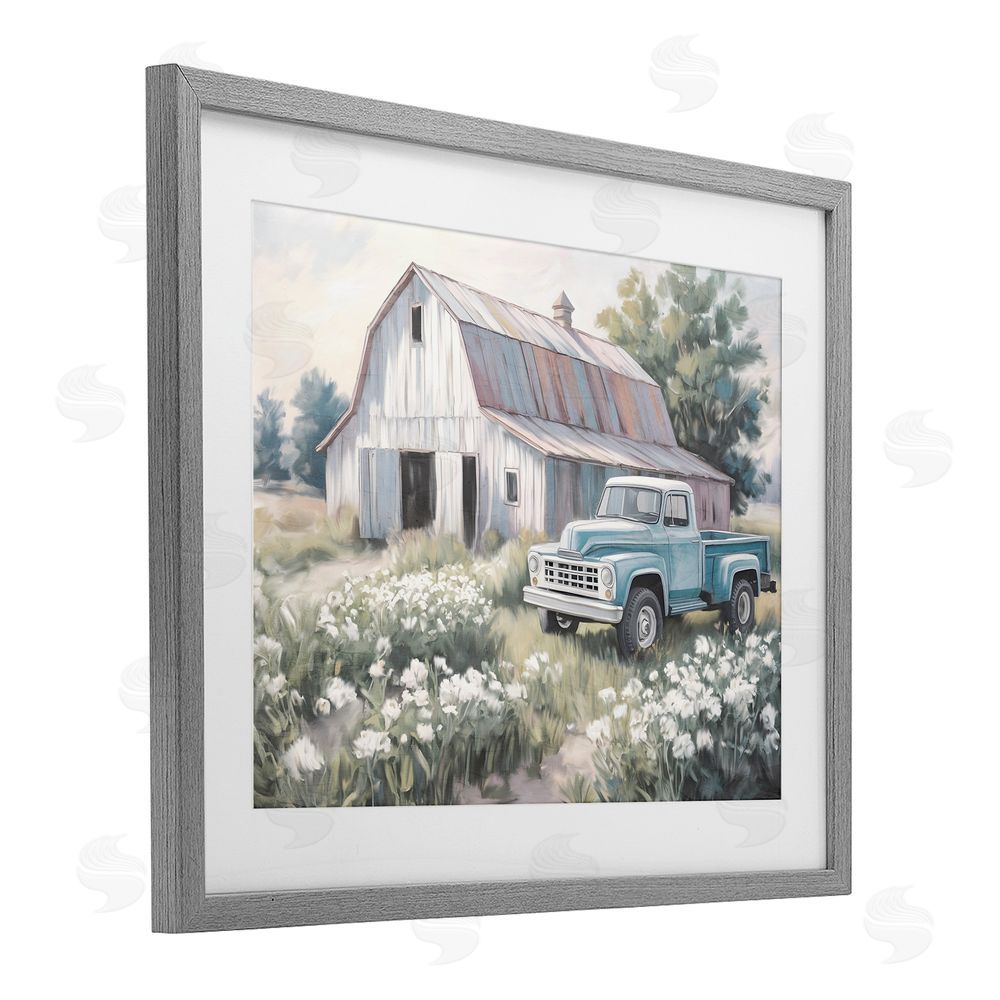 Kim Allen Pastoral Farm Dreams Gray Framed Print Under Glass Wall Art