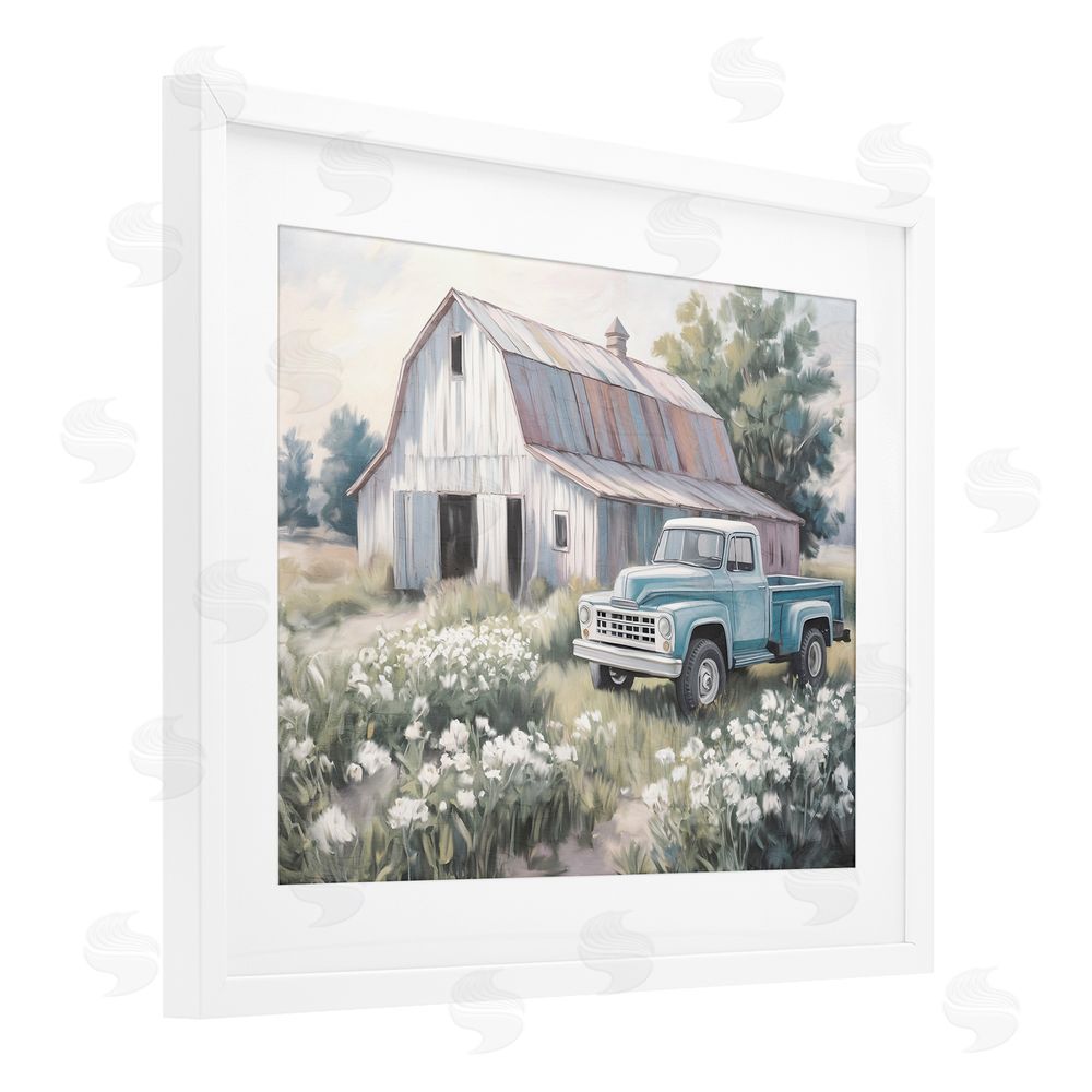 Kim Allen Pastoral Farm Dreams White Framed Print Under Glass Wall Art
