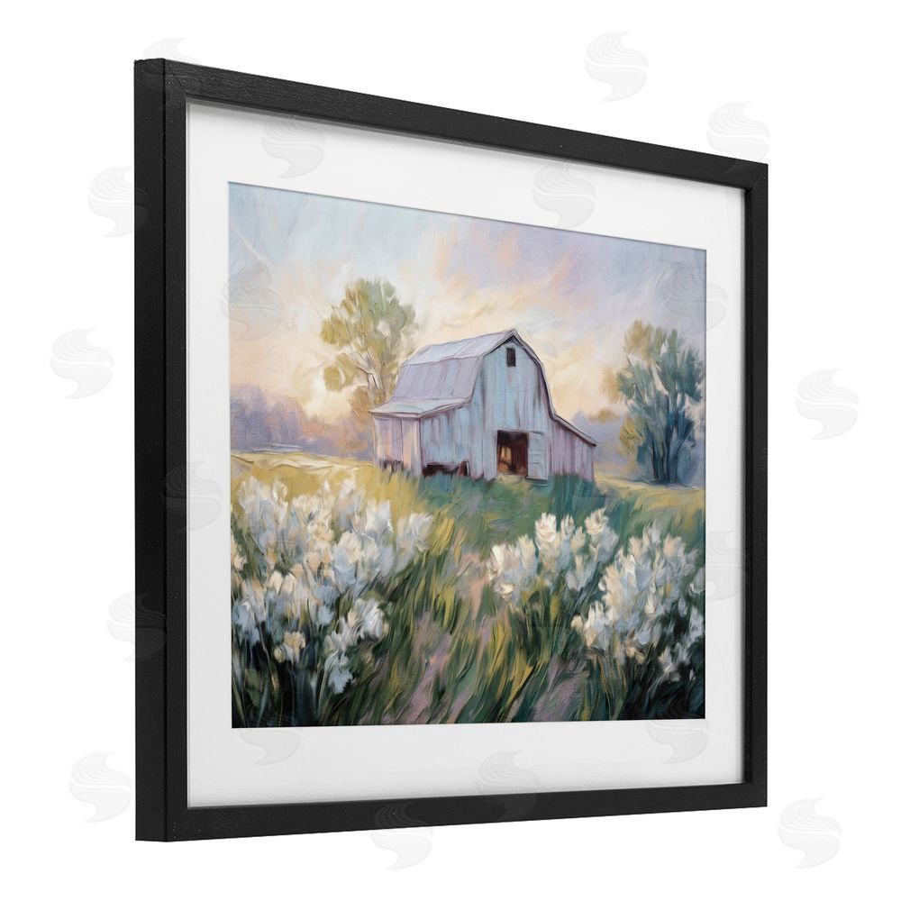 Kim Allen Secluded Barn Landscape Black Framed Print Under Glass Wall Art