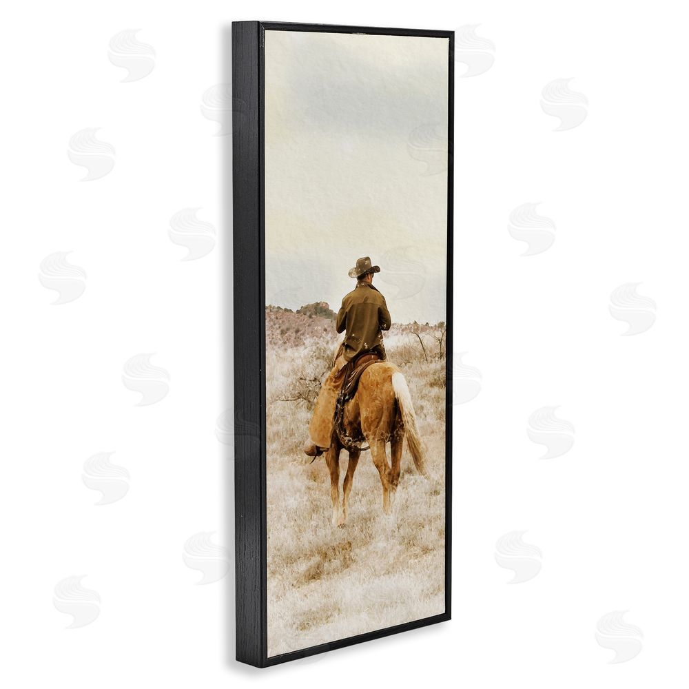 Marcus Prime Wild Wrangling Cowboy Black Framed Giclee Wall Art Print