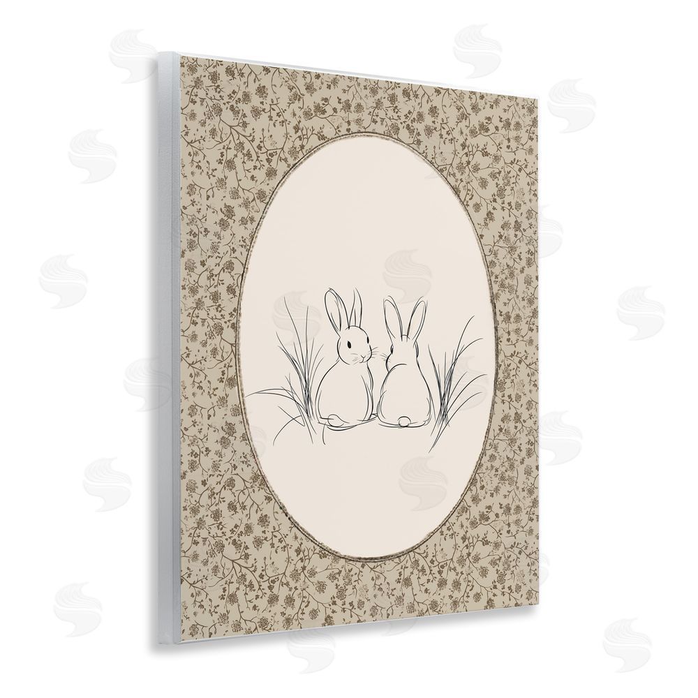 Ramona Murdock Vintage Baby Bunnies Wall Plaque Art Print