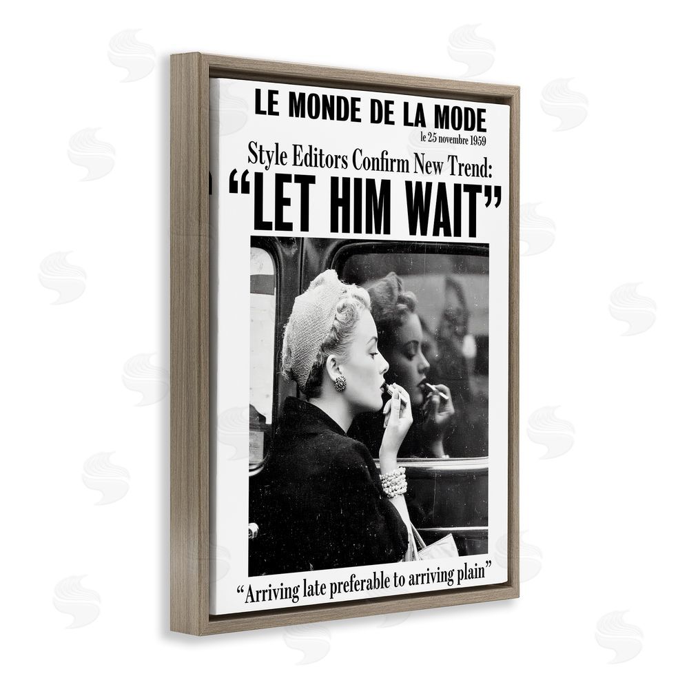 Annabelle Hall Let Him Wait Advice Brown Floating Frame Canvas Wall Art Print
