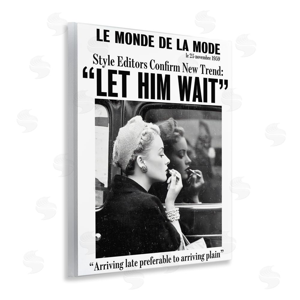 Annabelle Hall Let Him Wait Advice Wooden Wall Plaque Art Print
