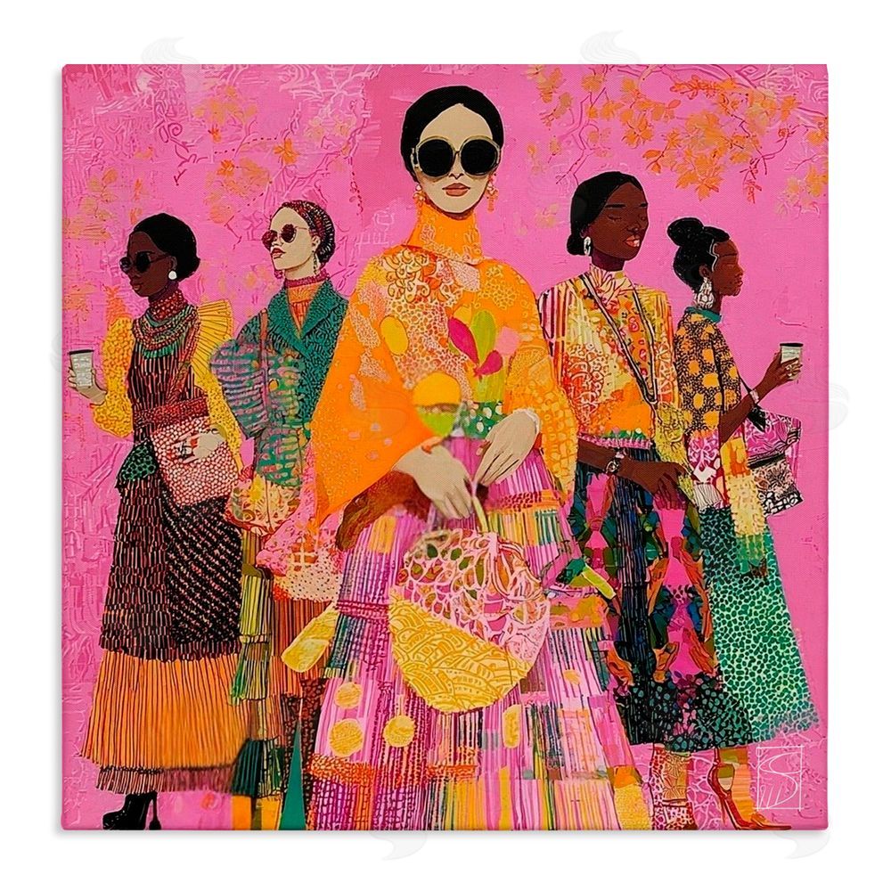 Sara Culpepper Bold And Saucy Ensemble Stretched Canvas Wall Art Print