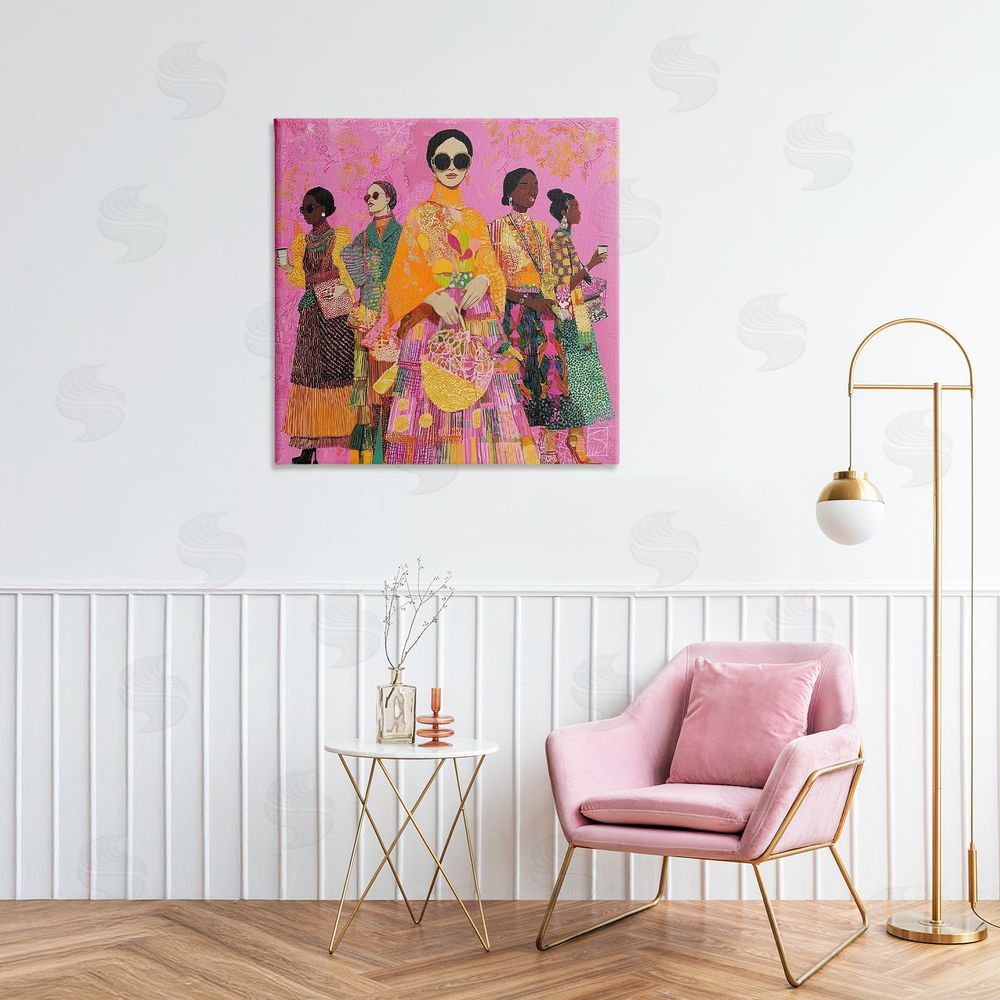 Sara Culpepper Bold And Saucy Ensemble Stretched Canvas Wall Art in Room
