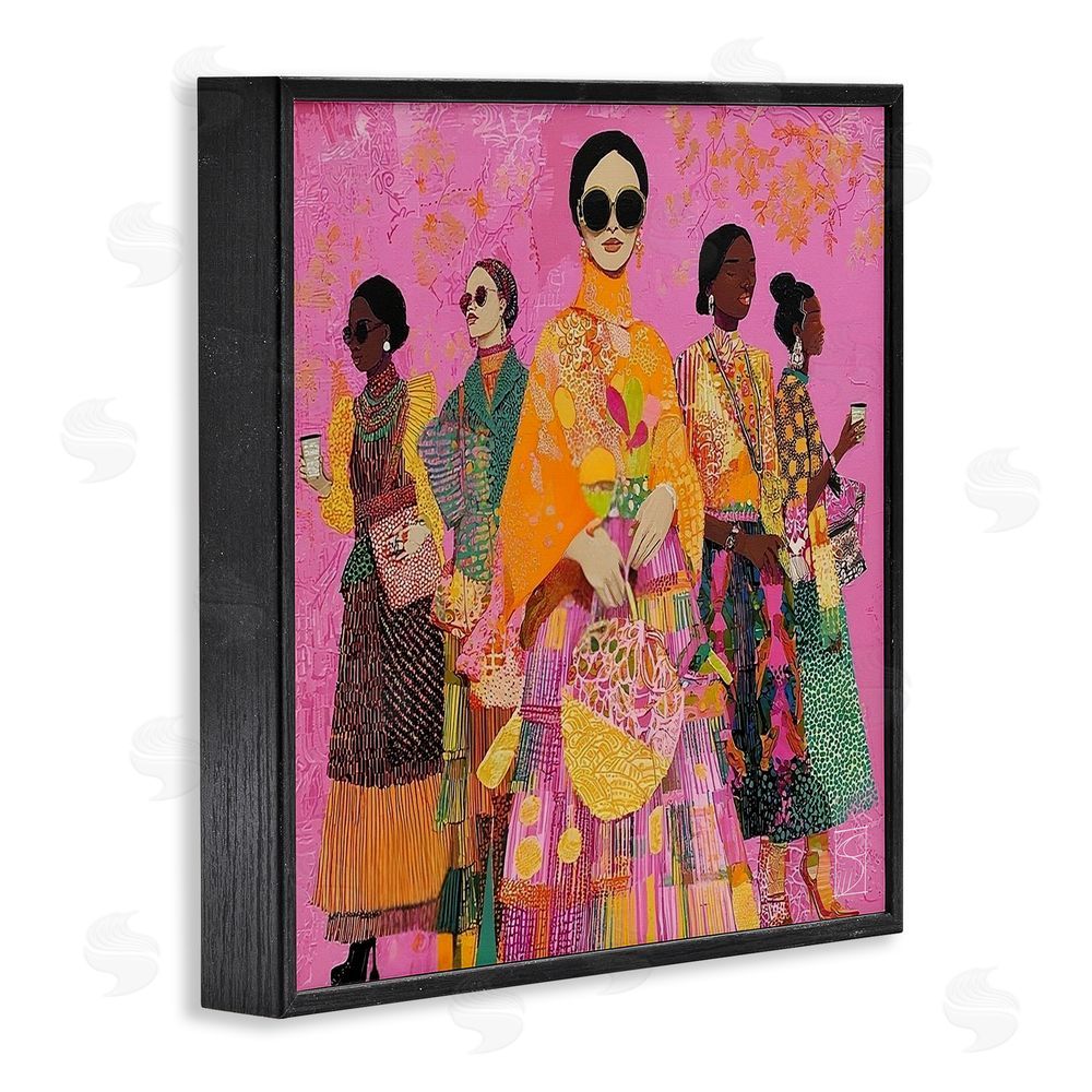 Sara Culpepper Bold And Saucy Ensemble Black Framed Giclee Wall Art Print