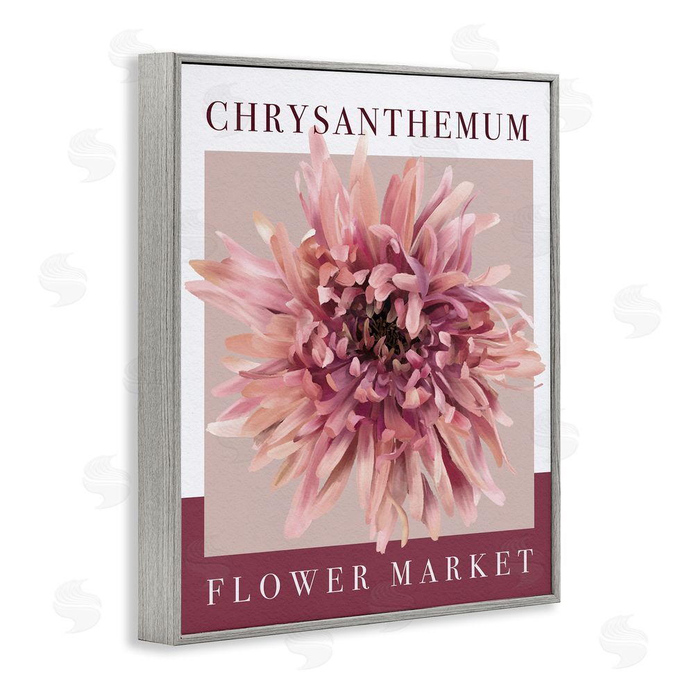 Jennifer Stith Chrysanthemum Flower Market Gray Framed Giclee Wall Art Print