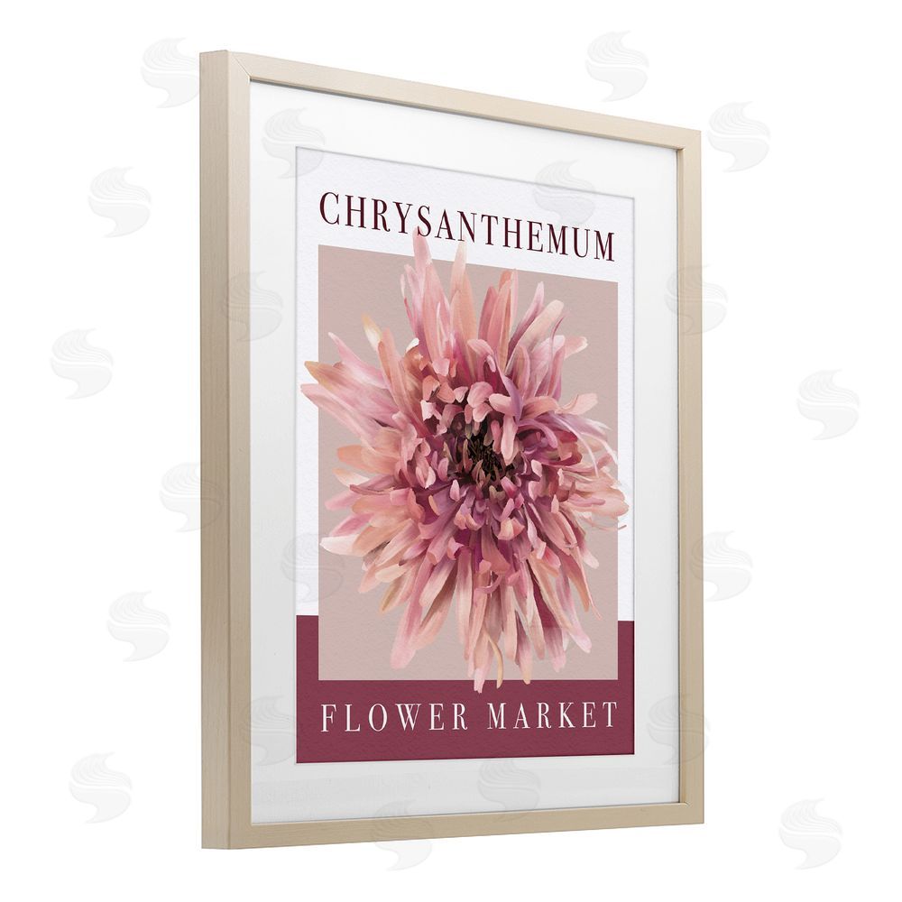 Jennifer Stith Chrysanthemum Flower Market Brown Framed Print Under Glass Wall Art