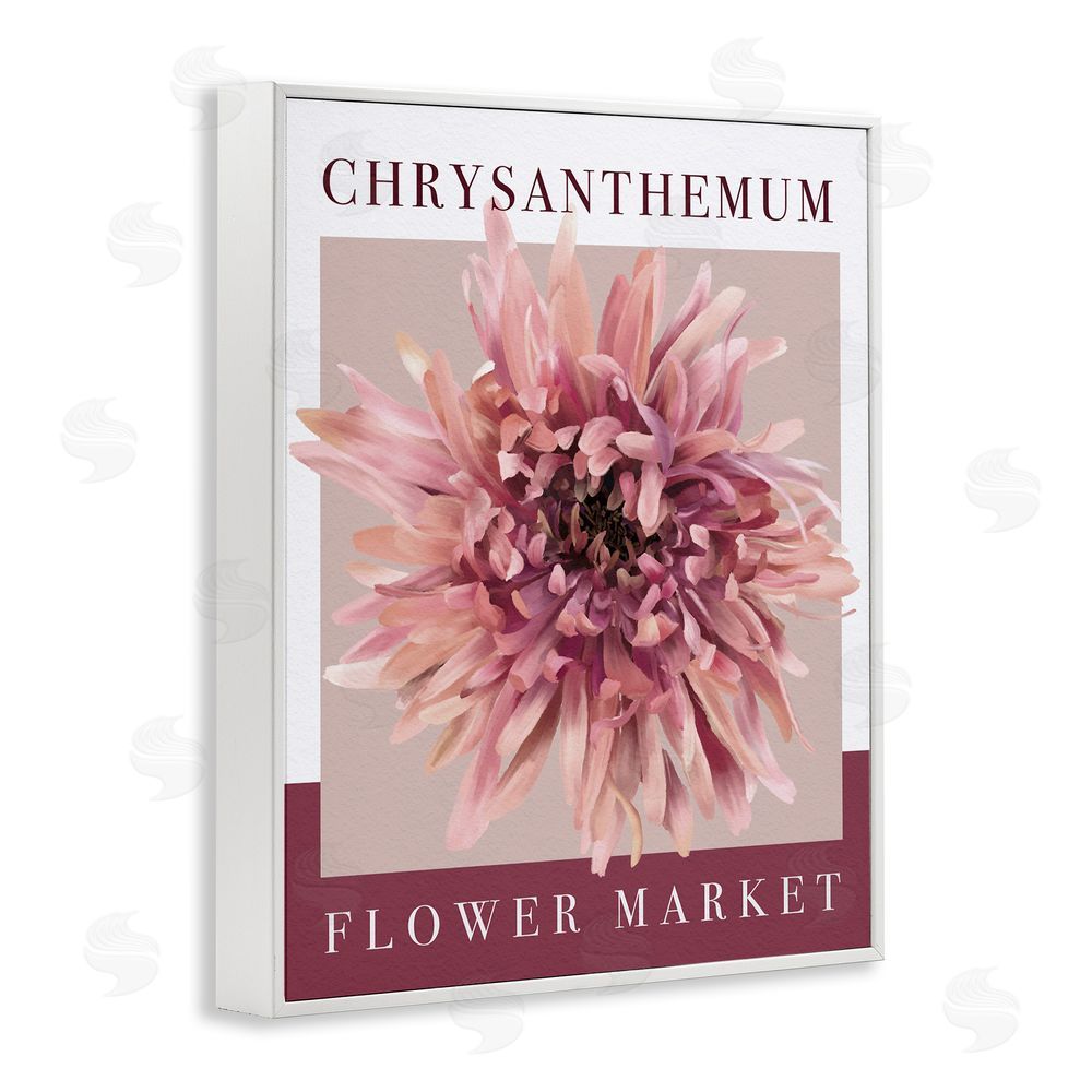 Jennifer Stith Chrysanthemum Flower Market White Framed Giclee Wall Art Print