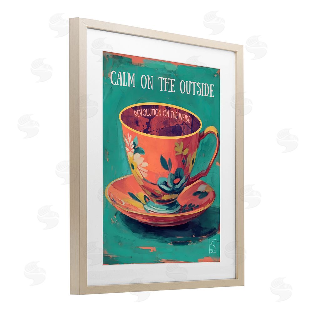 Sara Culpepper Revolution On The Inside Brown Framed Print Under Glass Wall Art