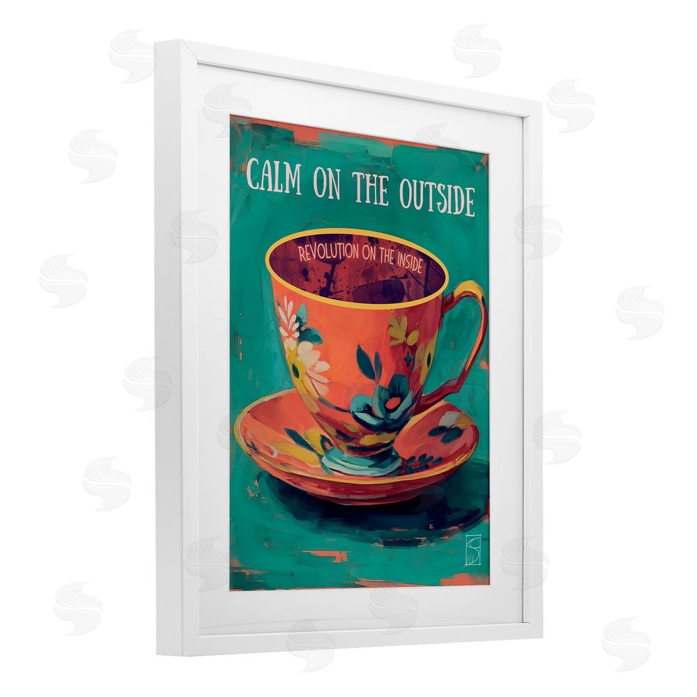 Sara Culpepper Revolution On The Inside White Framed Print Under Glass Wall Art