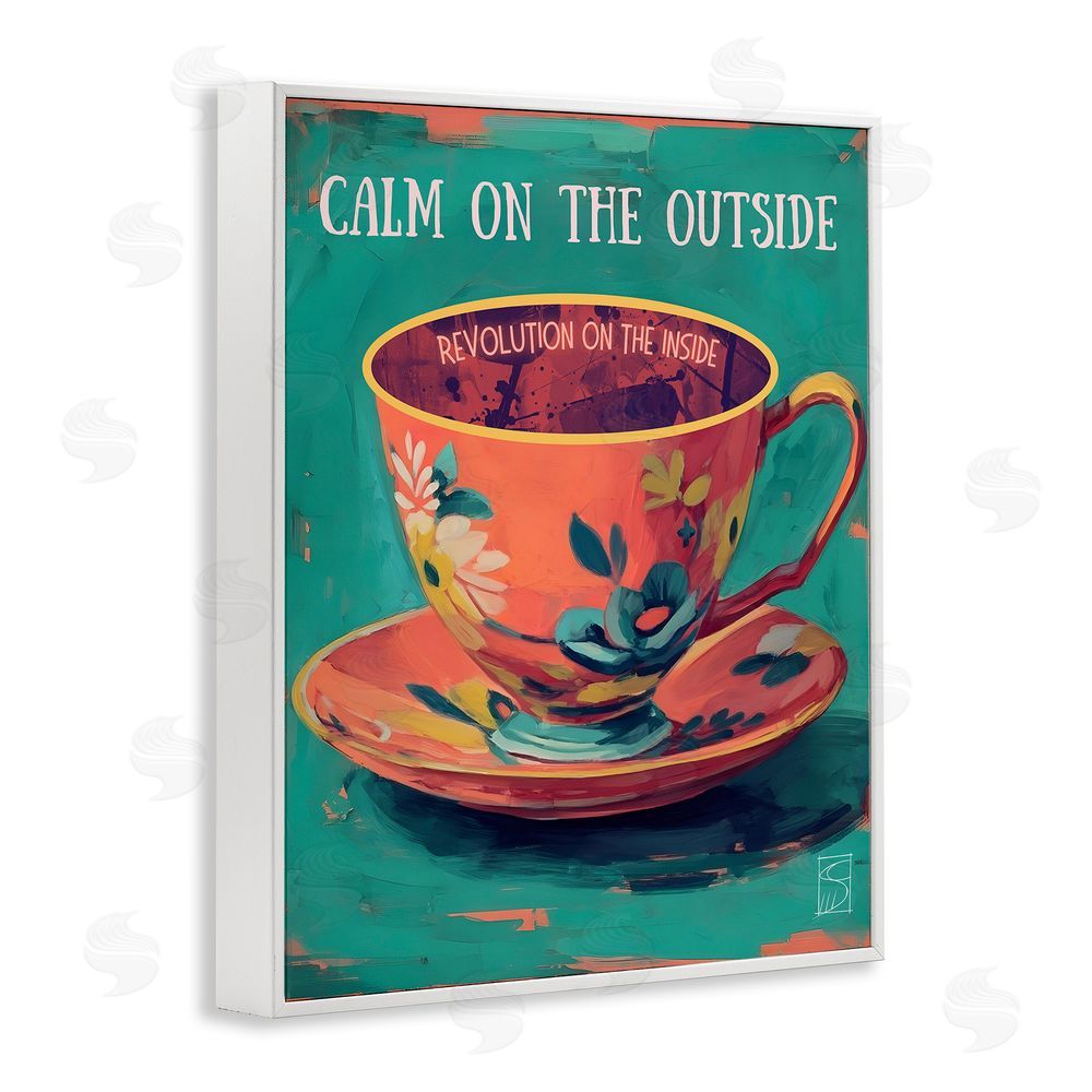 Sara Culpepper Revolution On The Inside White Framed Giclee Wall Art Print