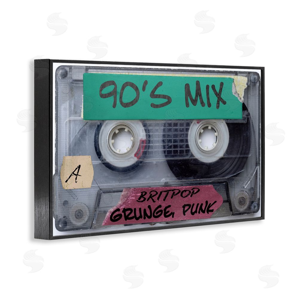 Annabelle Hall Retro 90s Mix Cassette Black Framed Giclee Wall Art Print