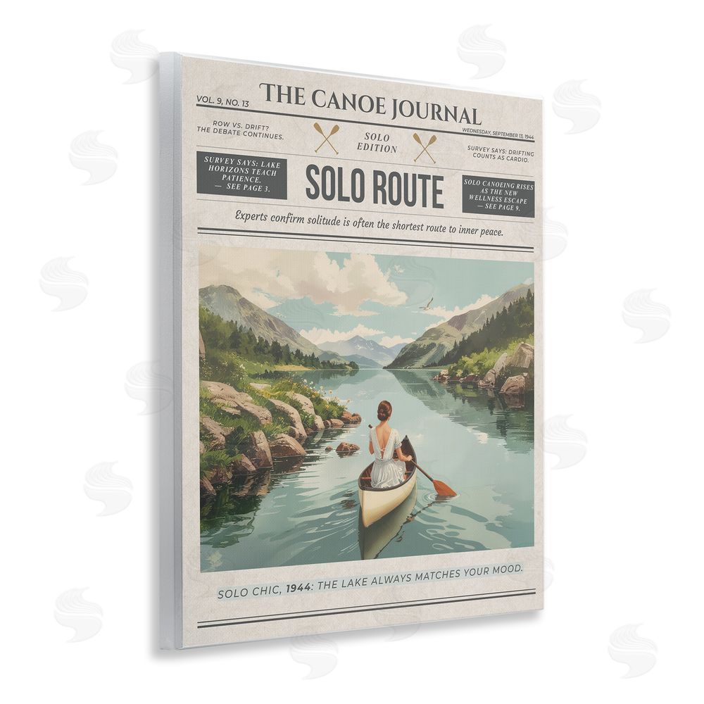 A Barefoot Stylist Canoe Journal Newspaper Wall Plaque Art Print