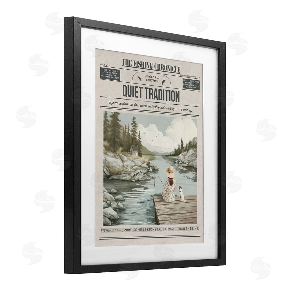 A Barefoot Stylist Fishing Chronicle Magazine Black Framed Print Under Glass Wall Art