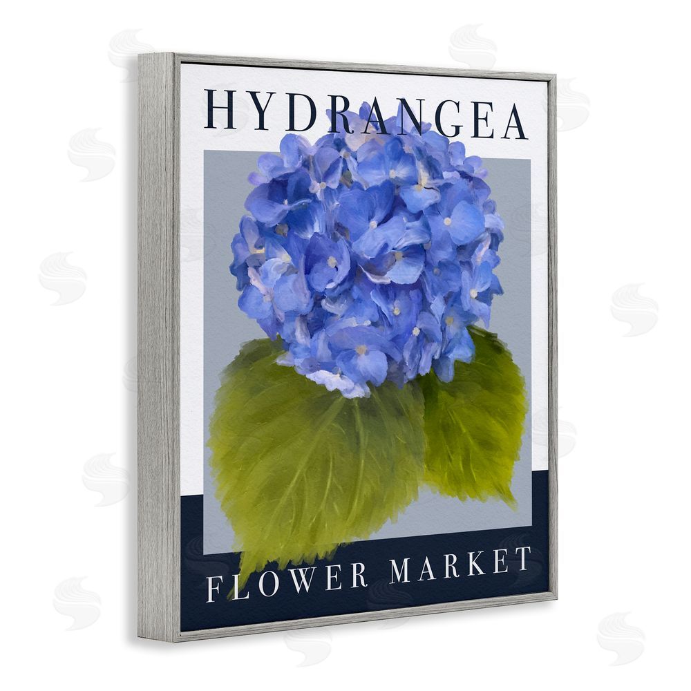 Jennifer Stith Hydrangea Flower Market Gray Framed Giclee Wall Art Print