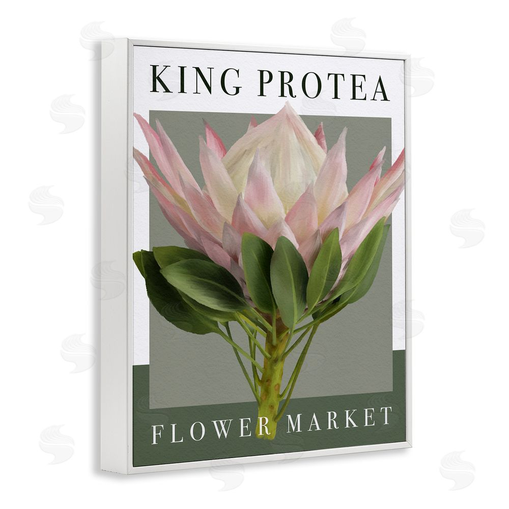 Jennifer Stith King Protea Flower Market White Framed Giclee Wall Art Print