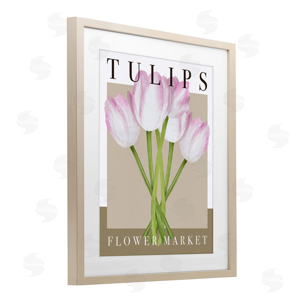 Jennifer Stith Tulips Flower Market Brown Framed Print Under Glass Wall Art
