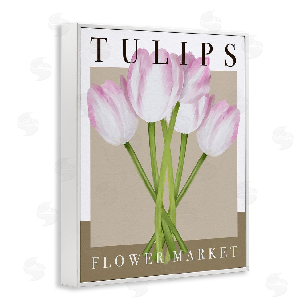 Jennifer Stith Tulips Flower Market White Framed Giclee Wall Art Print
