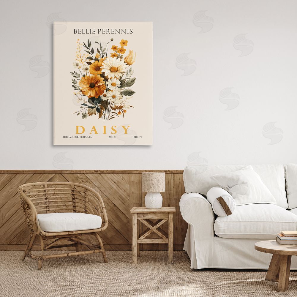 Christopher Giampietro Nature Daisy Bundle Stretched Canvas Wall Art in Room