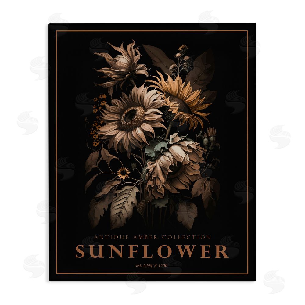 Christopher Giampietro Antique Sunflower Bushel Stretched Canvas Wall Art