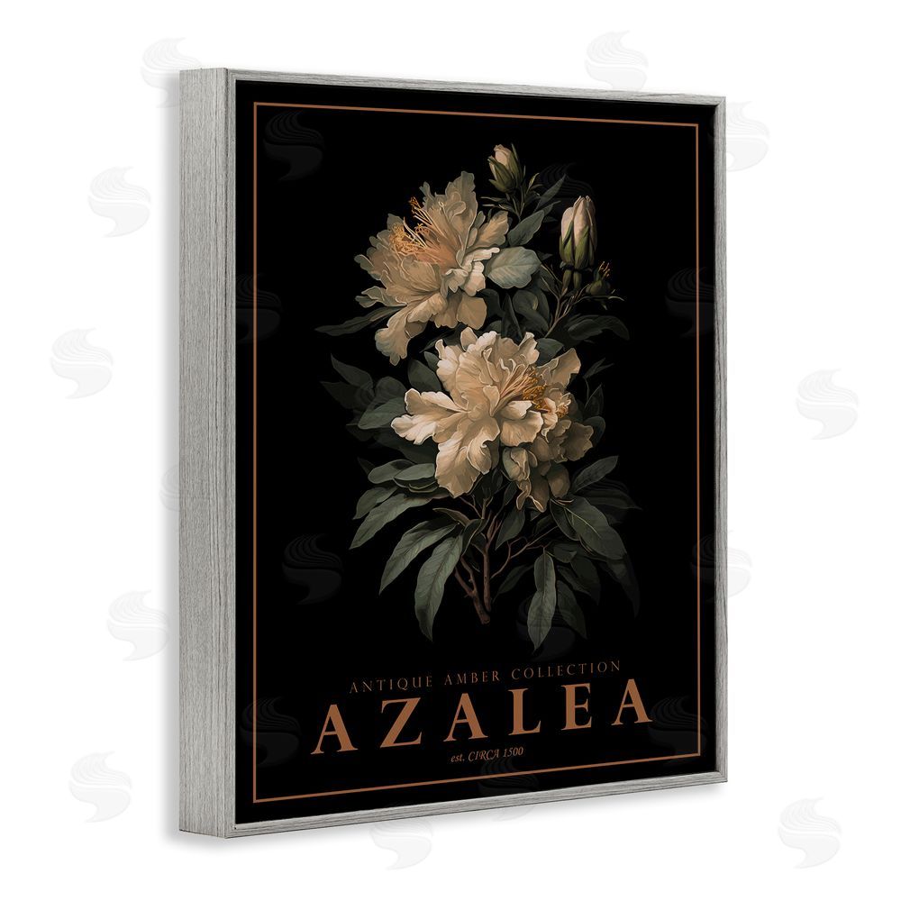 Christopher Giampietro Antique Azalea Bushel Gray Framed Giclee Wall Art Print
