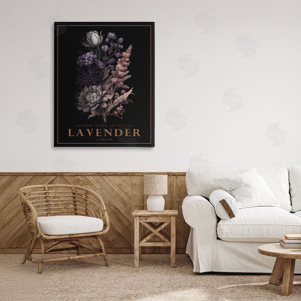 Christopher Giampietro Antique Lavender Bushel Stretched Canvas Wall Art in Room