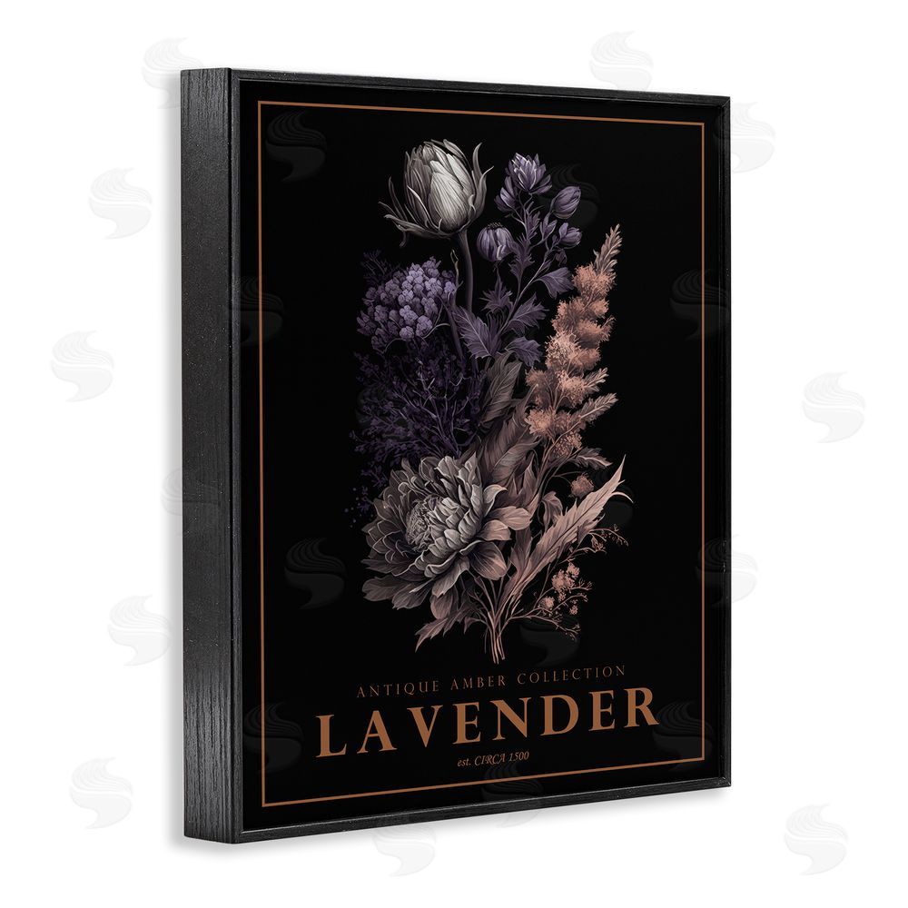 Christopher Giampietro Antique Lavender Bushel Black Framed Giclee Wall Art Print