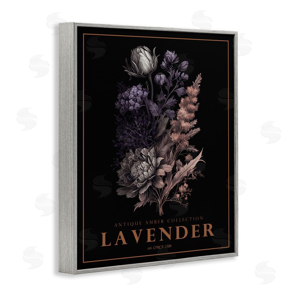 Christopher Giampietro Antique Lavender Bushel Gray Framed Giclee Wall Art Print