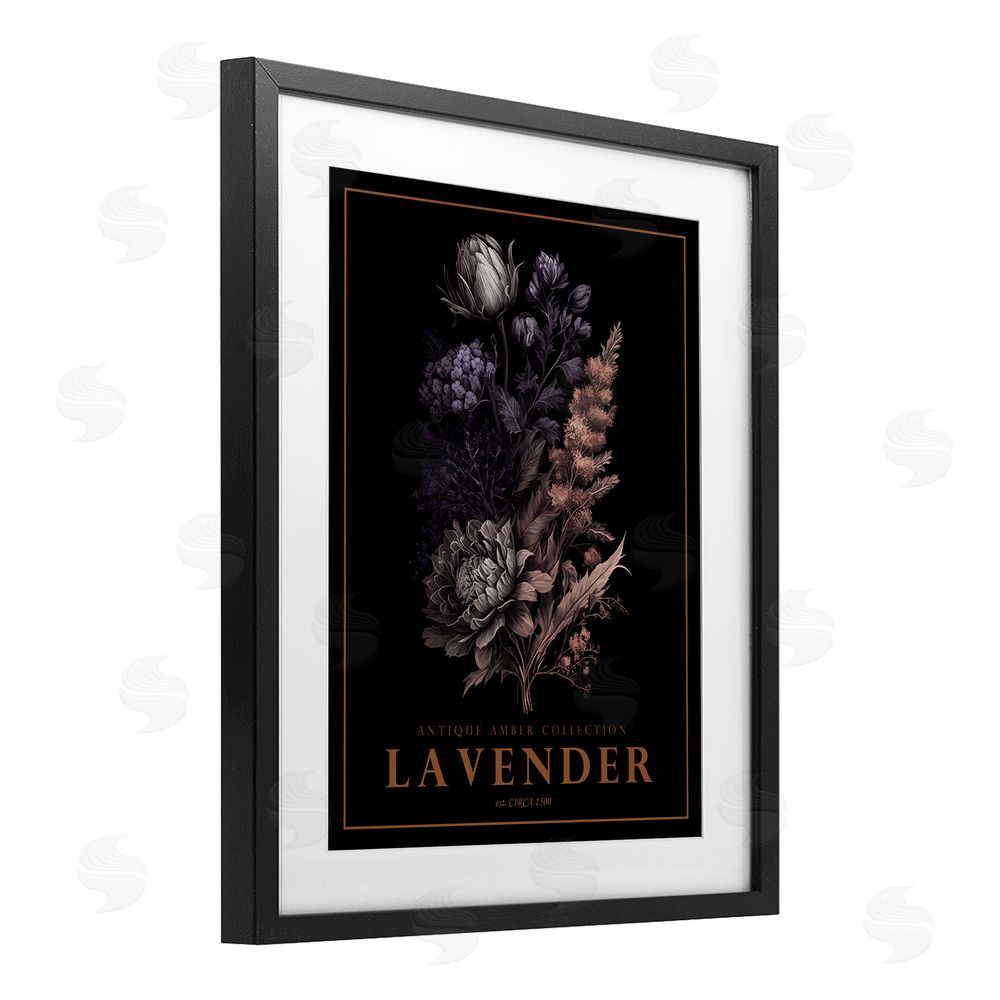 Christopher Giampietro Antique Lavender Bushel Black Framed Print Under Glass Wall Art