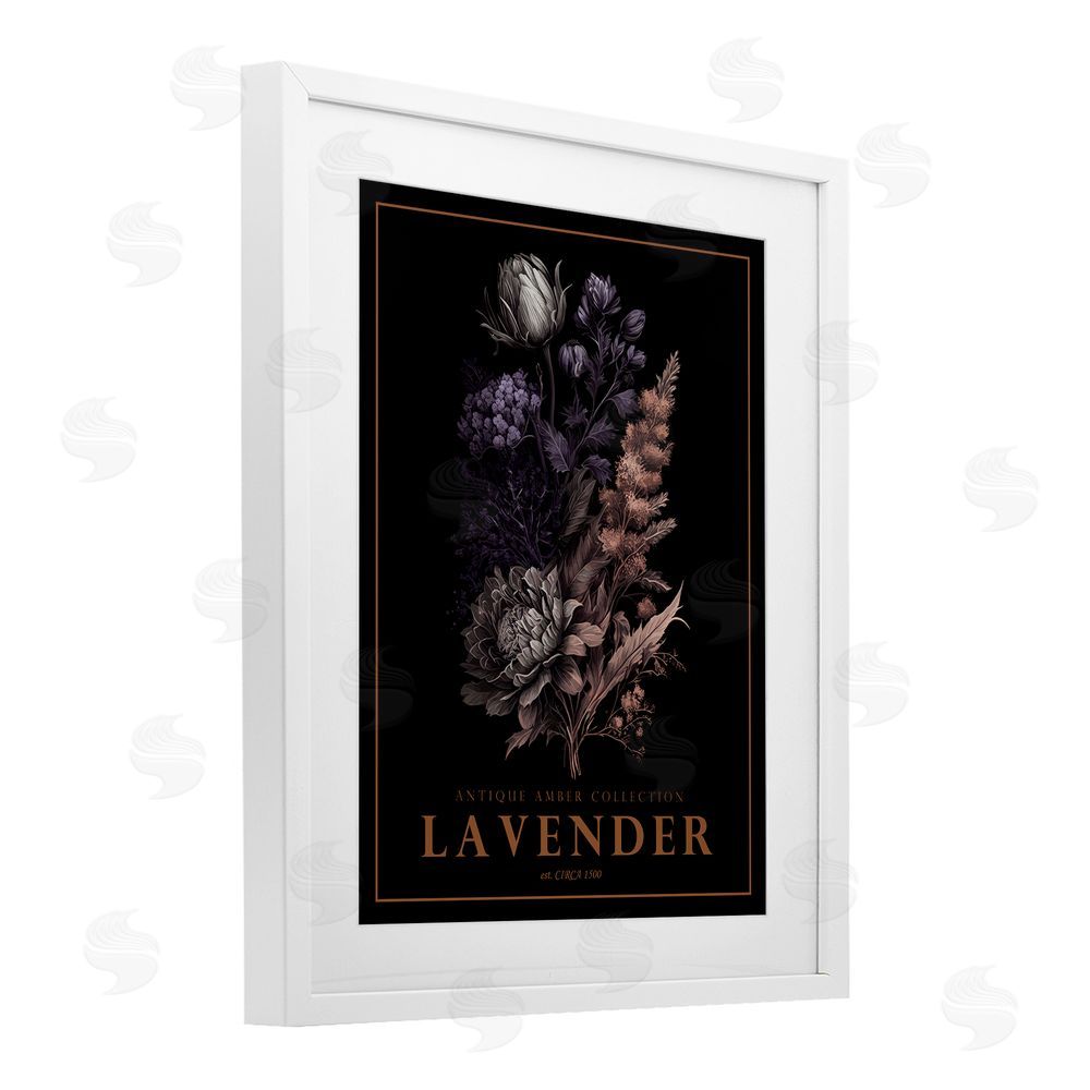 Christopher Giampietro Antique Lavender Bushel White Framed Print Under Glass Wall Art