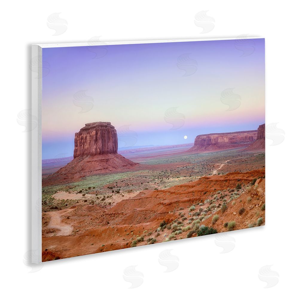 Dennis Frates Moonrise Over Monument Valley Wooden Wall Plaque Art Print
