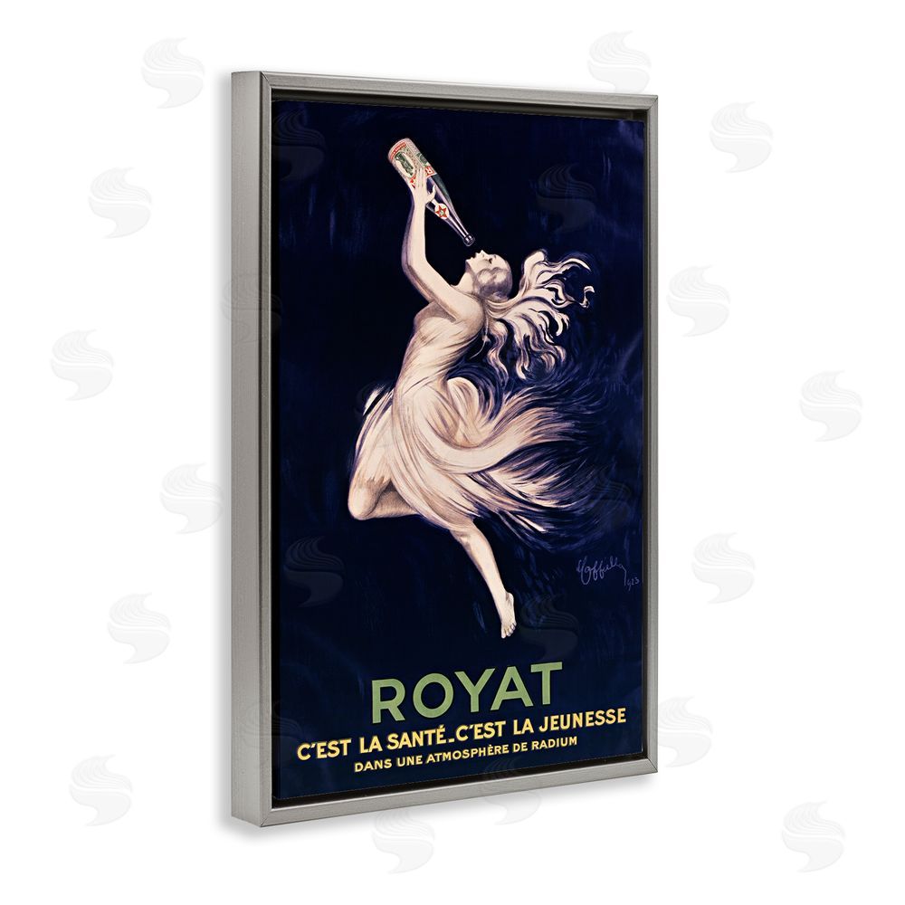 Leonetto Cappiello Royat 1923 Advertisement Gray Floating Frame Canvas Wall Art Print