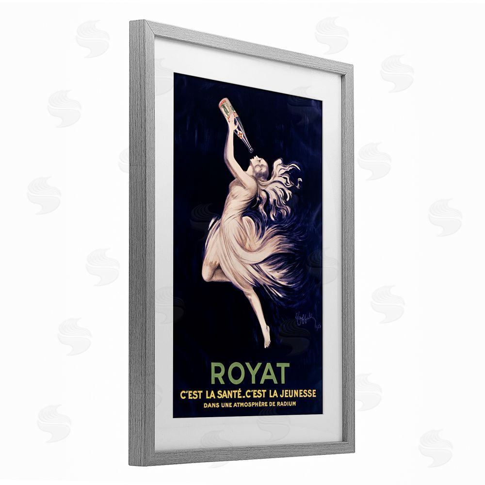 Leonetto Cappiello Royat 1923 Advertisement Gray Framed Print Under Glass Wall Art