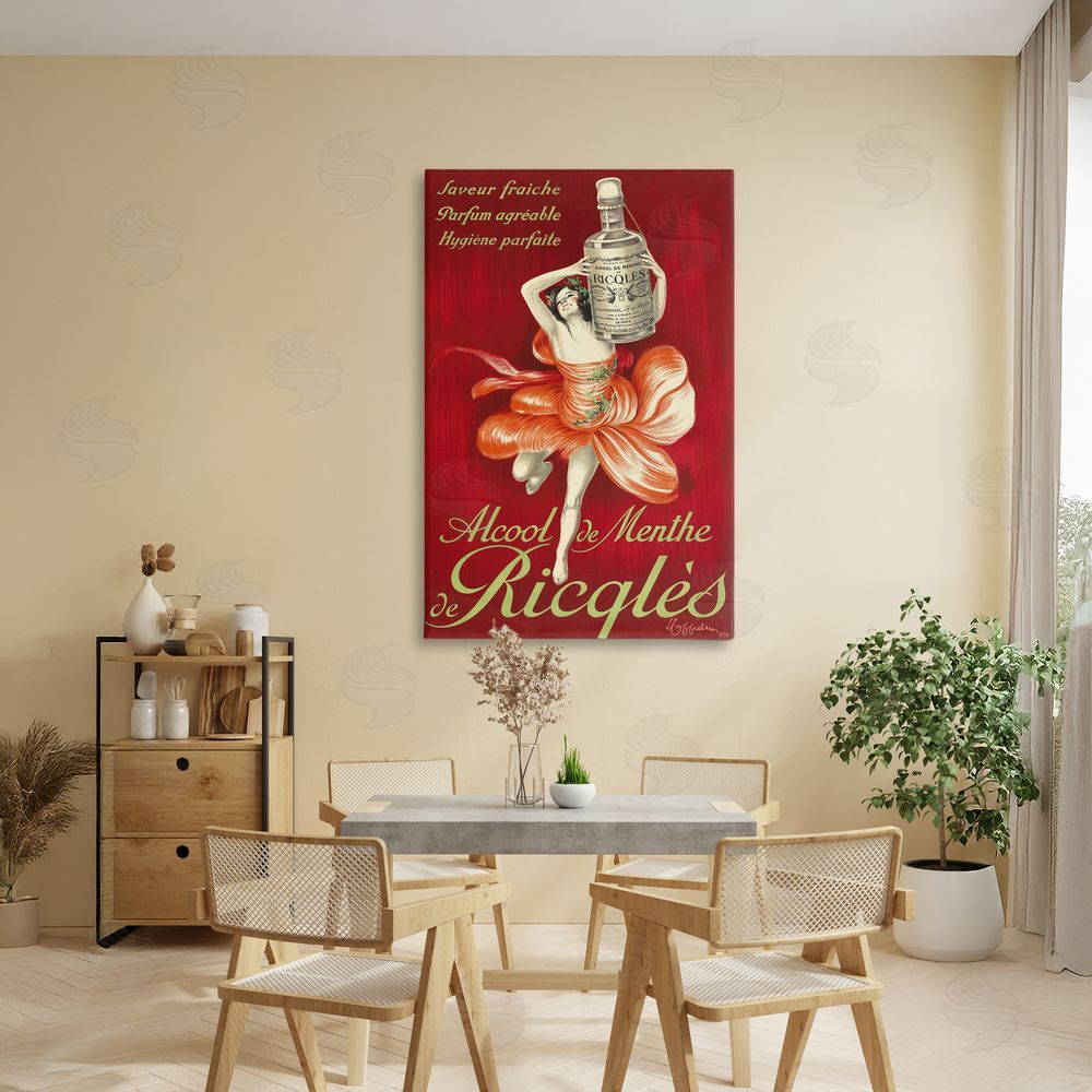 Leonetto Cappiello Vintage Herbal Remedy Advertisement Stretched Canvas Wall Art in Room