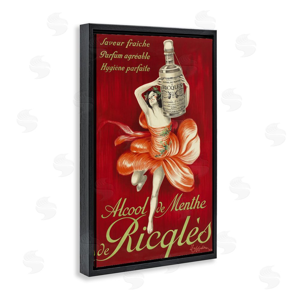 Leonetto Cappiello Vintage Herbal Remedy Advertisement Black Floating Frame Canvas Wall Art Print