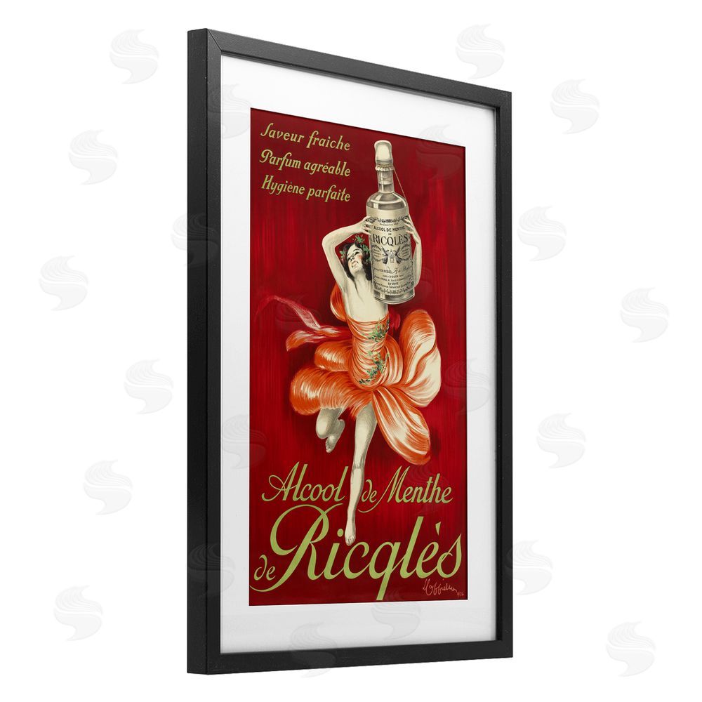 Leonetto Cappiello Vintage Herbal Remedy Advertisement Black Framed Print Under Glass Wall Art