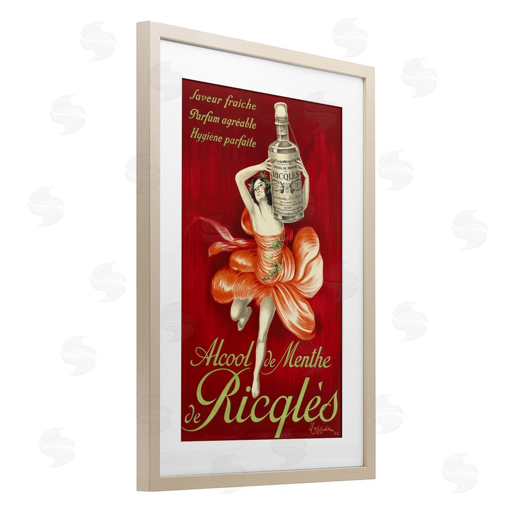 Leonetto Cappiello Vintage Herbal Remedy Advertisement Birch Framed Print Under Glass Wall Art