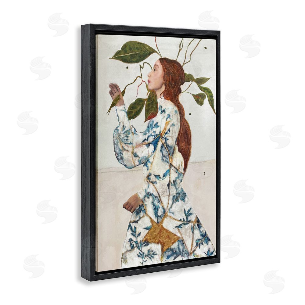 Karenina Fabrizzi Le Voyage Fantastique Portrait Black Floating Frame Canvas Wall Art Print