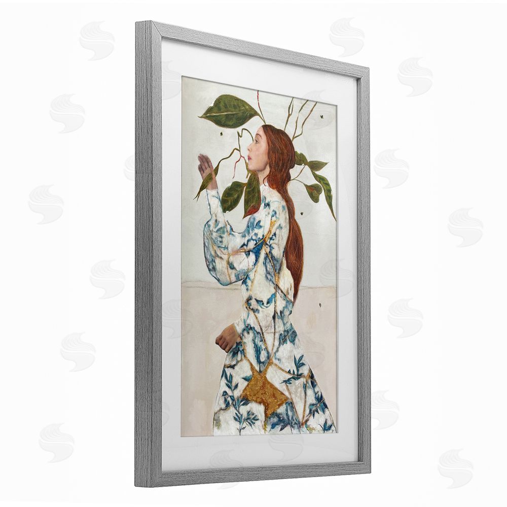 Karenina Fabrizzi Le Voyage Fantastique Portrait Gray Framed Print Under Glass Wall Art