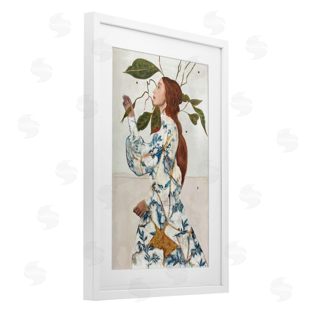 Karenina Fabrizzi Le Voyage Fantastique Portrait White Framed Print Under Glass Wall Art
