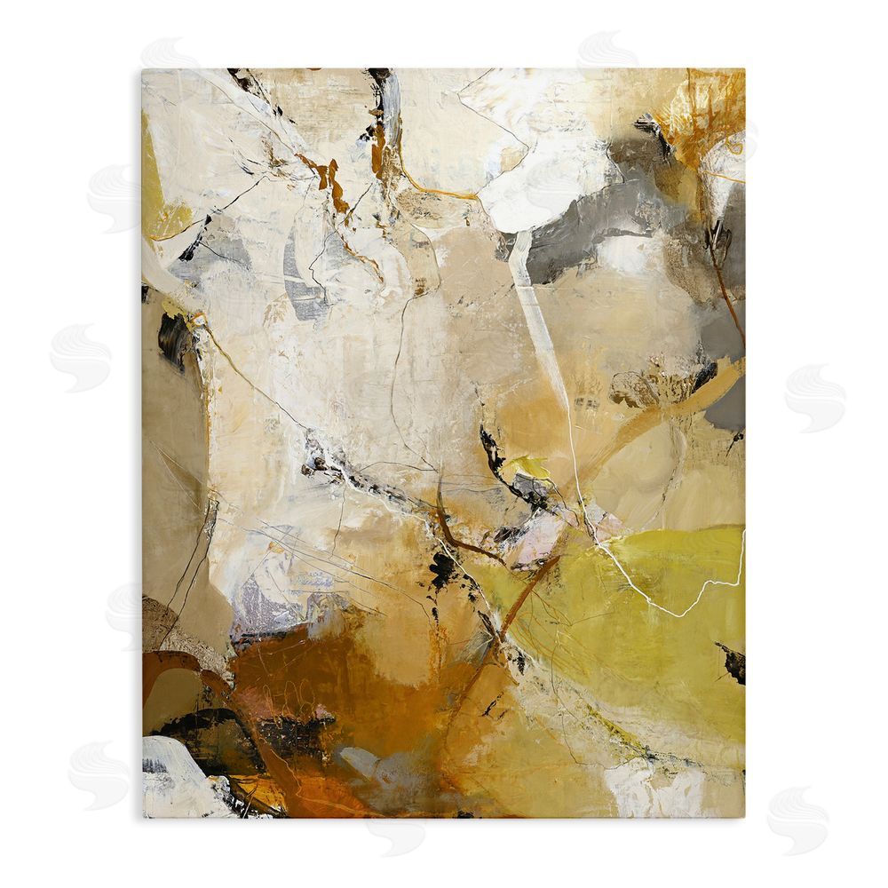 Design Fabrikken Warm Earth Tones In Motion Stretched Canvas Wall Art Print