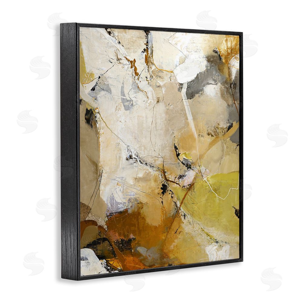 Design Fabrikken Warm Earth Tones In Motion Black Framed Giclee Wall Art Print