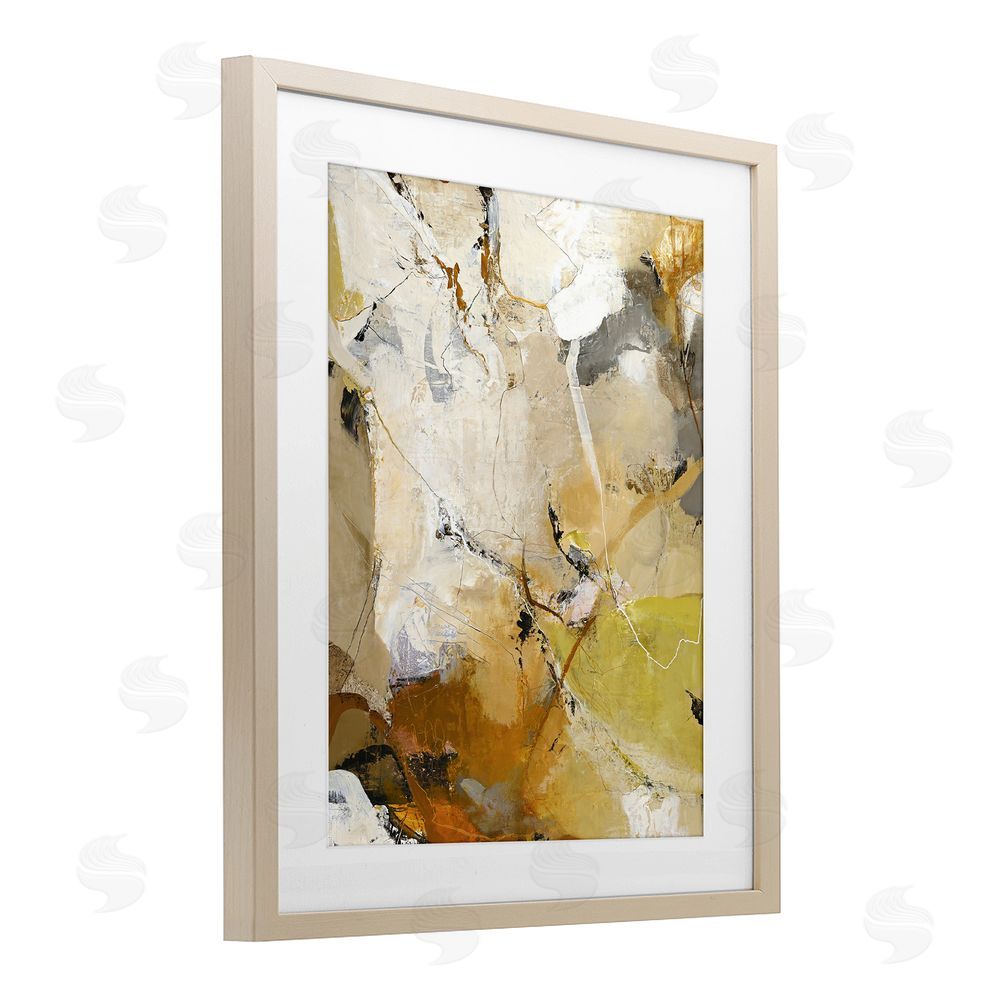 Design Fabrikken Warm Earth Tones In Motion Brown Framed Print Under Glass Wall Art