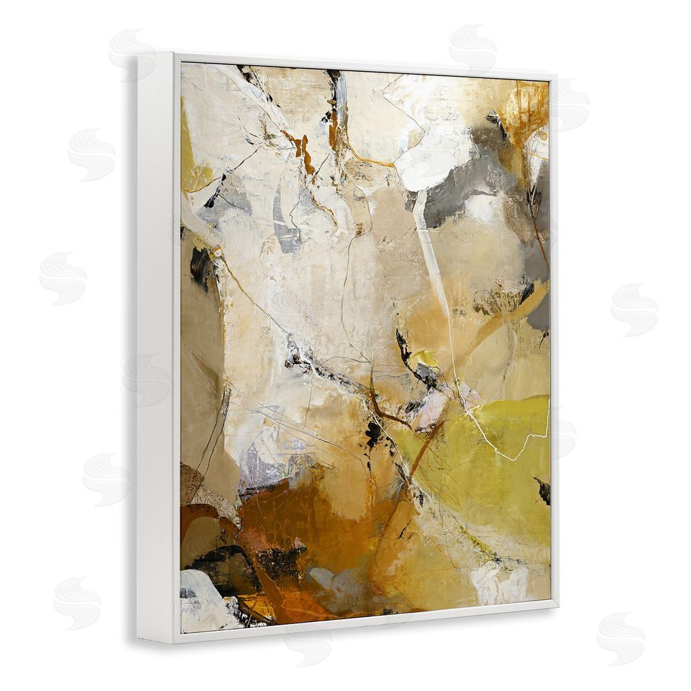 Design Fabrikken Warm Earth Tones In Motion White Framed Giclee Wall Art Print