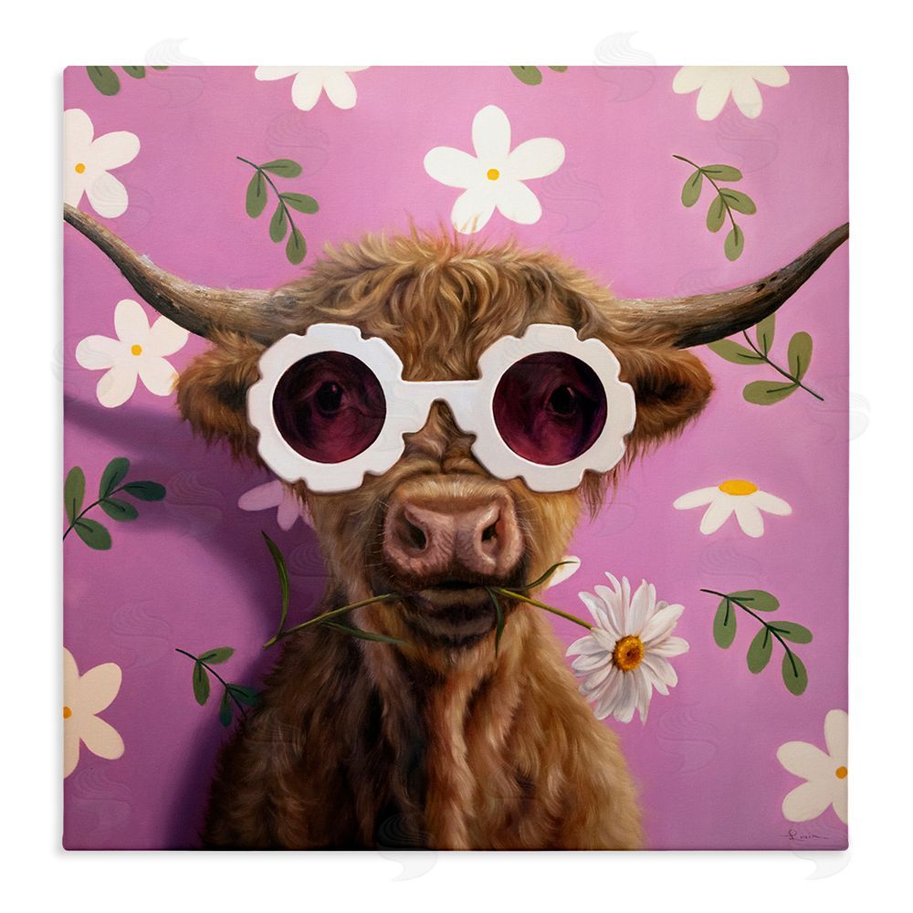 Lucia Heffernan Fresh As A Daisy Cattle Stretched Canvas Wall Art Print