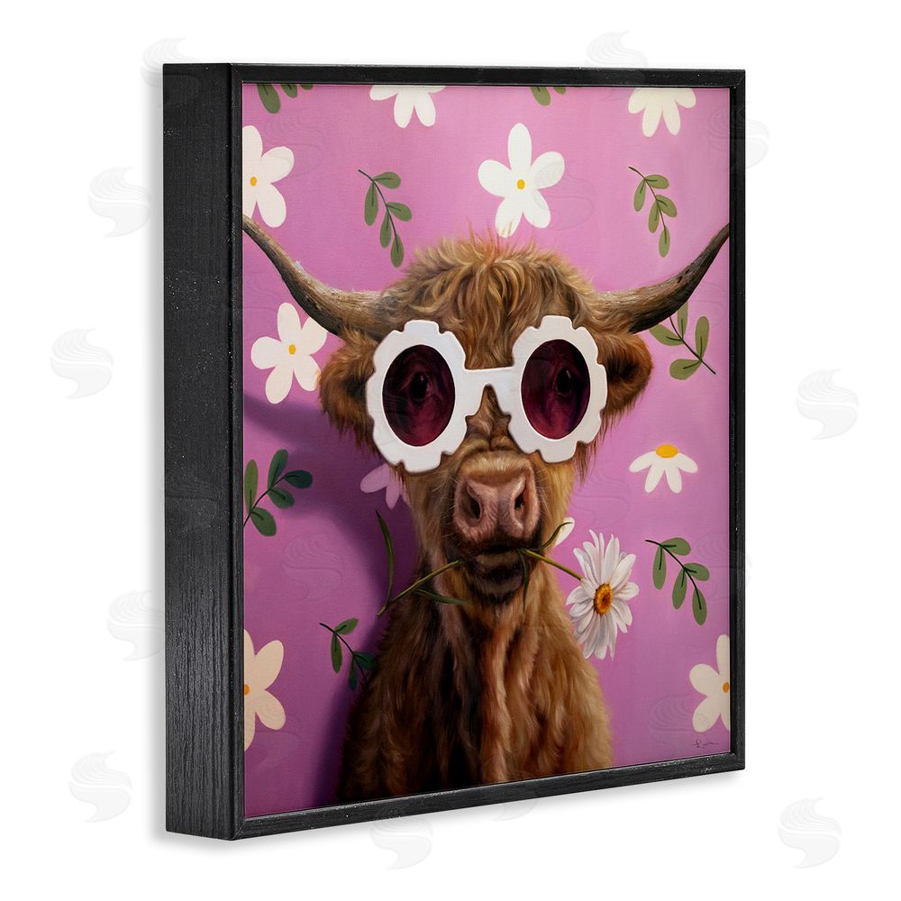 Lucia Heffernan Fresh As A Daisy Cattle Black Framed Giclee Wall Art Print
