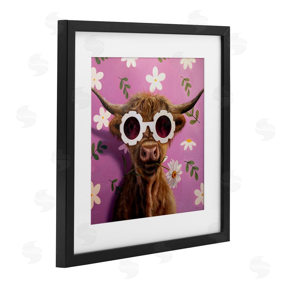 Lucia Heffernan Fresh As A Daisy Cattle Black Framed Print Under Glass Wall Art