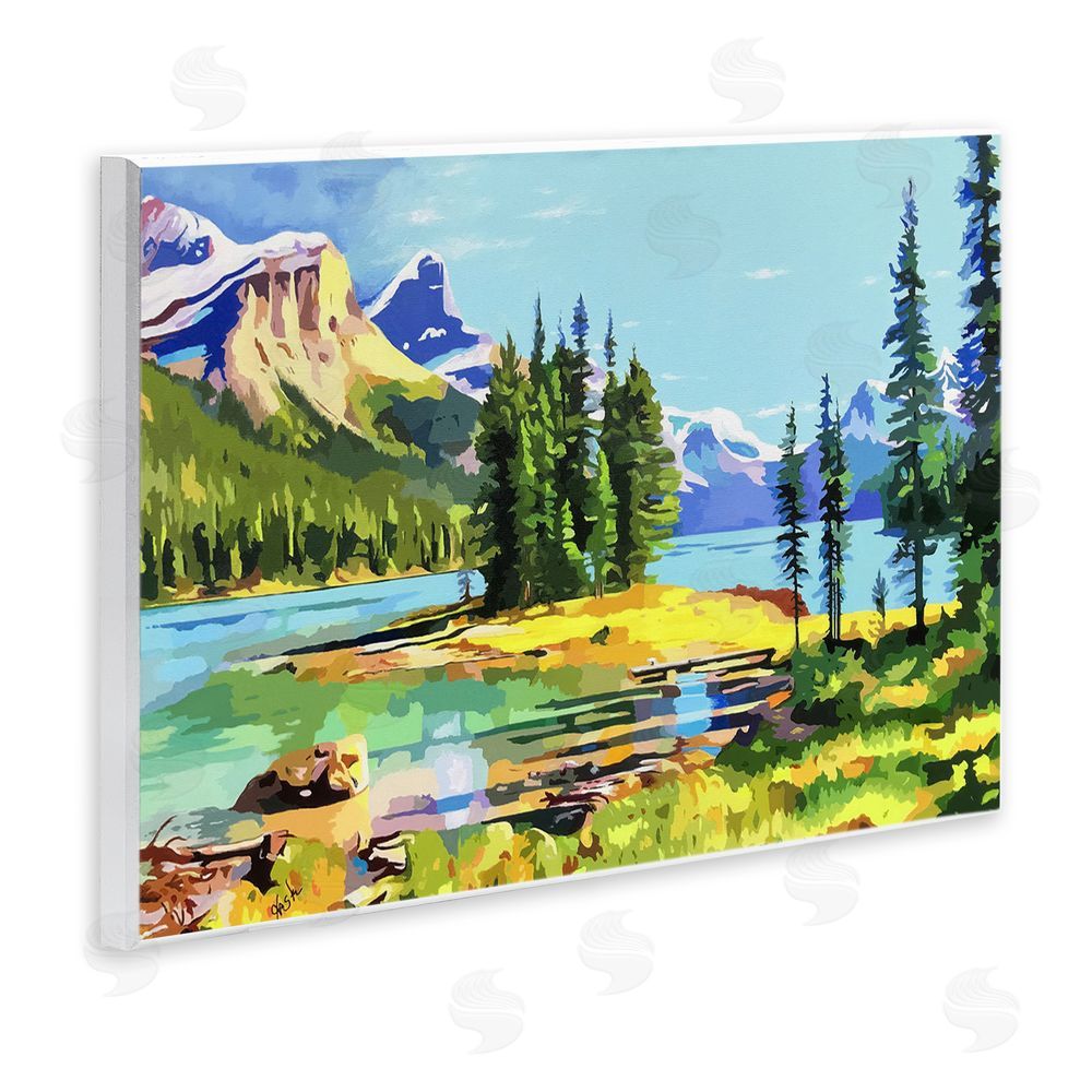 John Jaster Alpine Mountain Solitude Wooden Wall Plaque Art Print